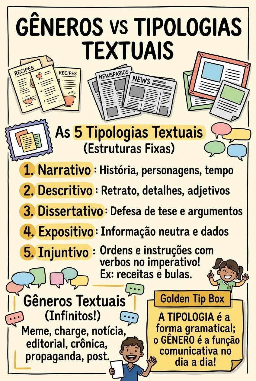 Gêneros Textuais vs Tipologias no ENEM