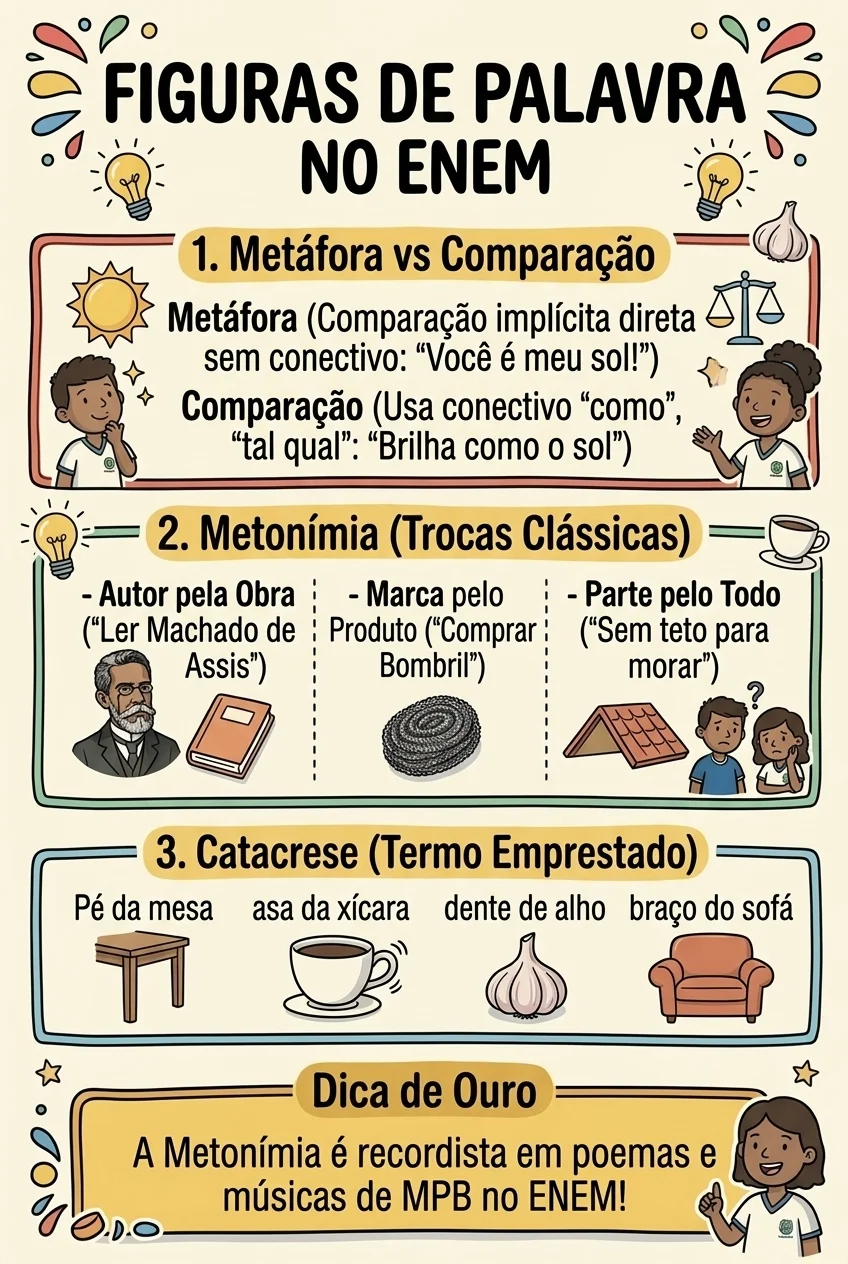 Figuras de Palavra: Metáfora vs Comparação