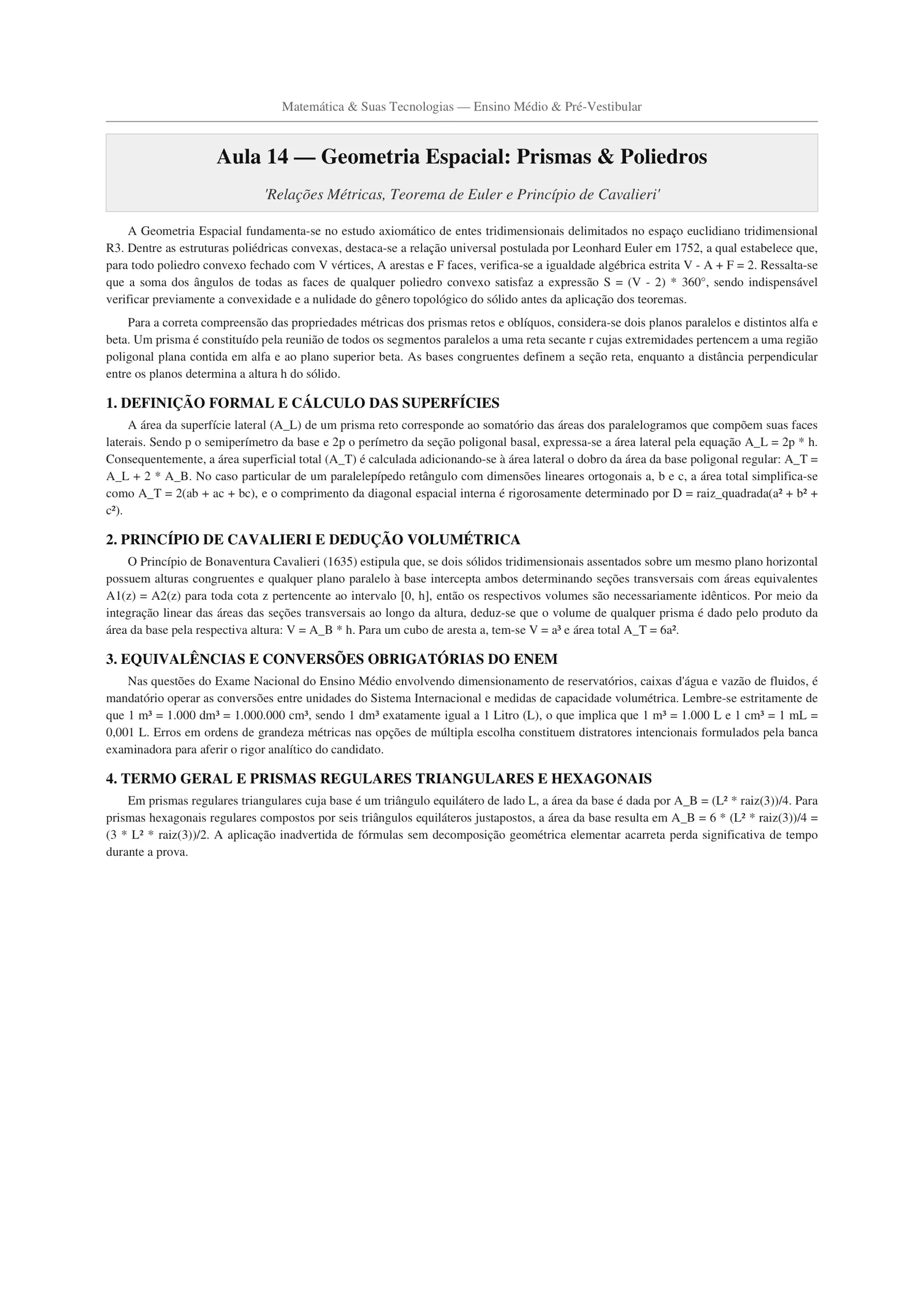 Página de apostila tradicional densa e cansativa