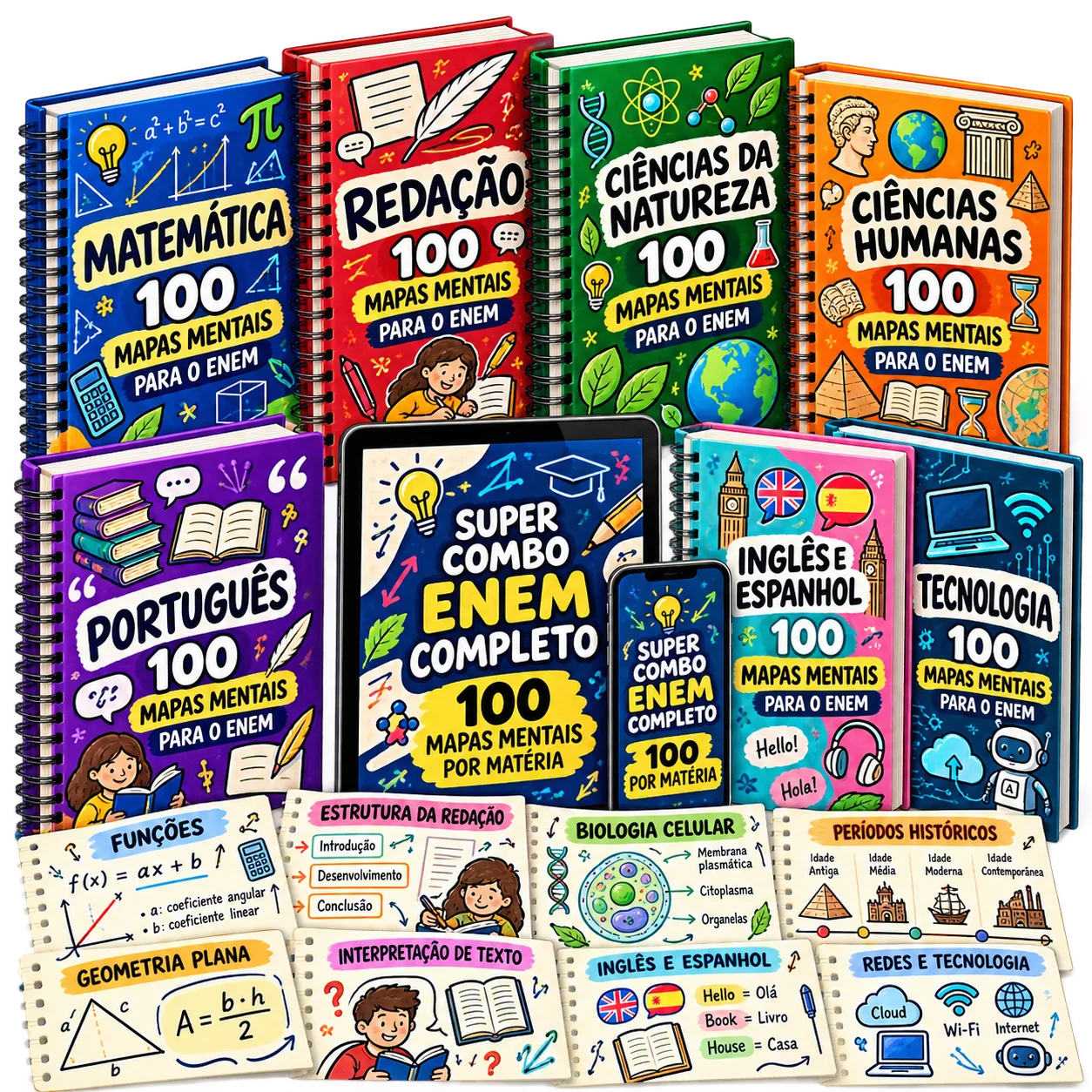 Super Combo Completo ENEM 7 em 1 + Simulador