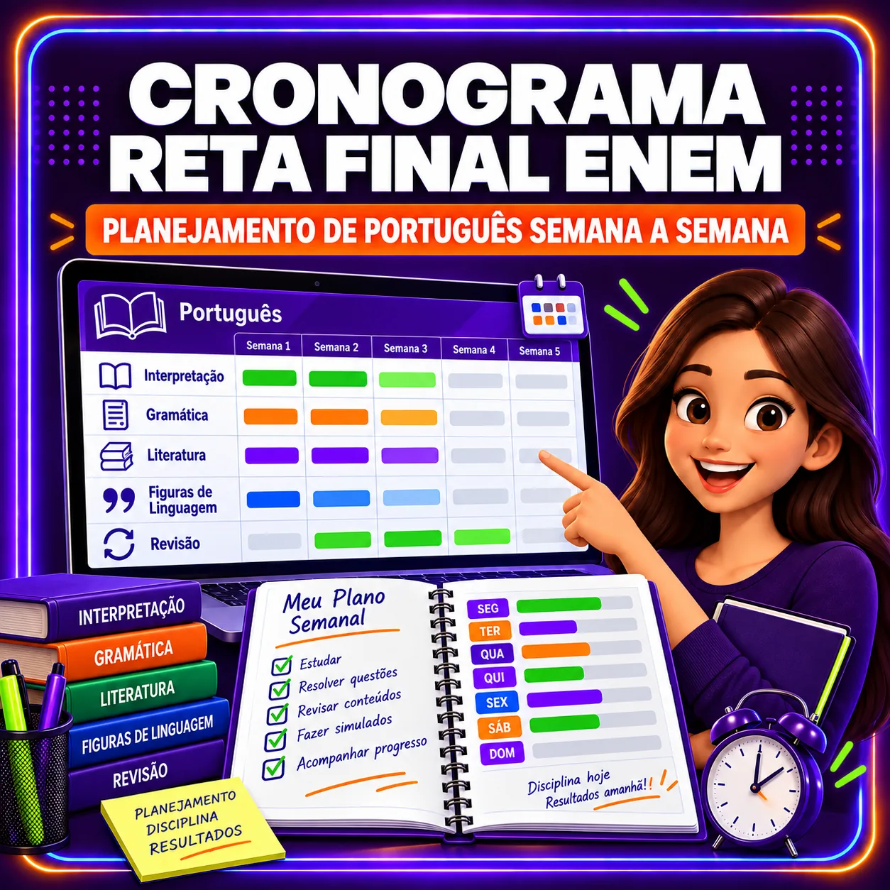 Bônus #3 - Cronograma Estratégico Reta Final ENEM 2026